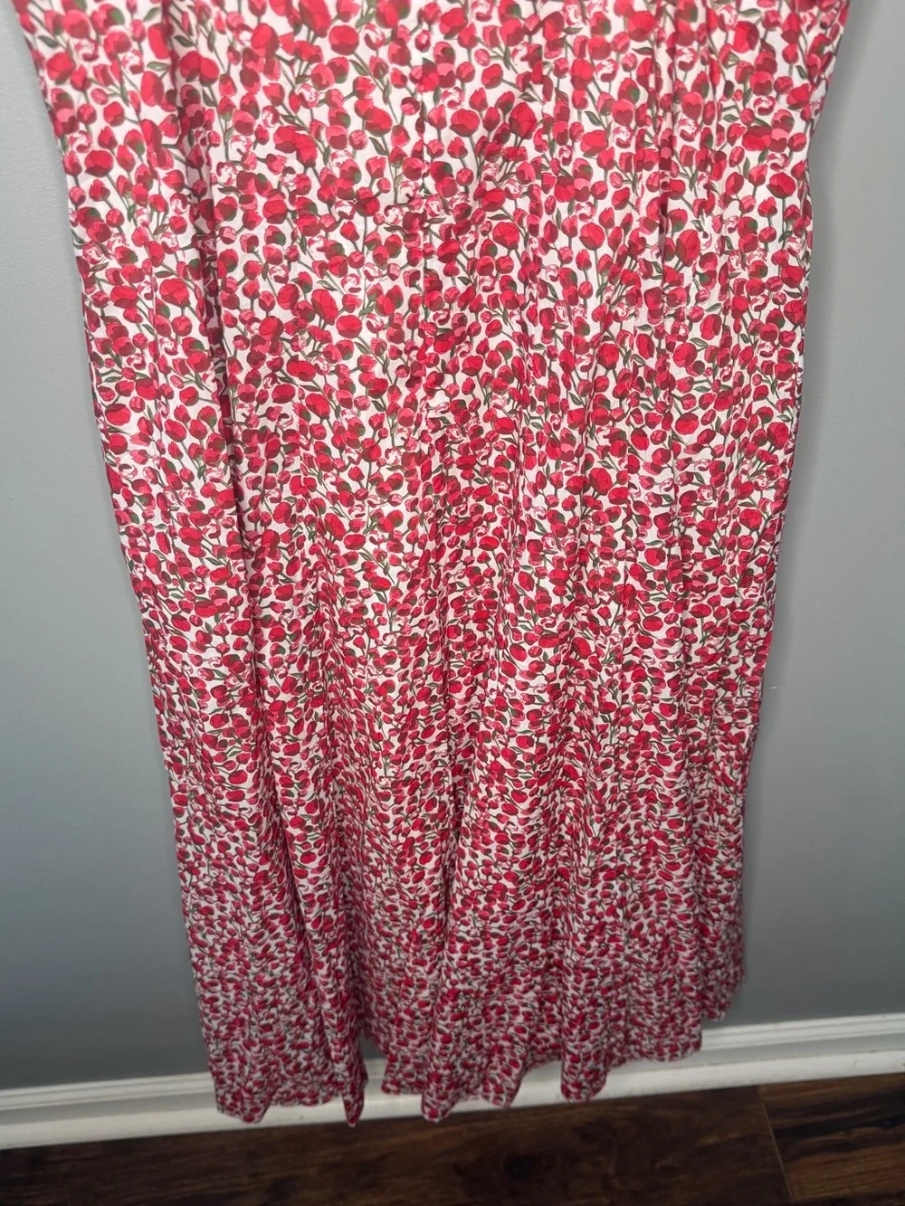 NWT J. Crew Seamed Flare Midi Dress in Liberty Fabric - Eliza’s Red Fabric